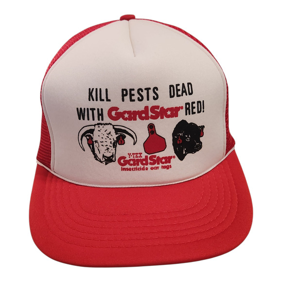 GardStar Red Cow Tags Snapback Mesh Retro As‎ Snapback Trucker Hat Cap - Picture 1 of 7